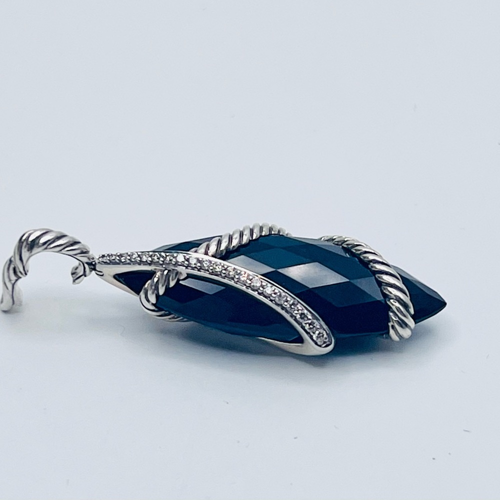 David Yurman Black Onyx & Diamond
Cable Wrap Pendant - Picture 10 of 10